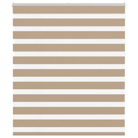 Estor cebra marrón arena tejido ancho 125,9 cm poliéster by , Blinds and blinds - Ref: Foro24-4014527, Price: 23,53 €, Discou...