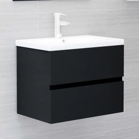 Black plywood sink cabinet 60x38.5x45 cm by vidaXL, Bathroom furniture - Ref: Foro24-804738, Price: 48,62 €, Discount: %