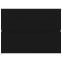 Armario para lavabo madera contrachapada negro 60x38,5x45 cm