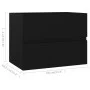 Black plywood sink cabinet 60x38.5x45 cm by vidaXL, Bathroom furniture - Ref: Foro24-804738, Price: 48,62 €, Discount: %