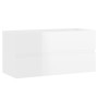 Engineered wood glossy white sink cabinet 90x38.5x45 cm by vidaXL, Bathroom furniture - Ref: Foro24-804761, Price: 60,46 €, D...