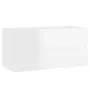 Mueble de lavabo madera ingeniería blanco brillo 90x38,5x45 cm de vidaXL, Muebles de baño - Ref: Foro24-804761, Precio: 60,46...