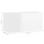 Mueble de lavabo madera ingeniería blanco brillo 90x38,5x45 cm de vidaXL, Muebles de baño - Ref: Foro24-804761, Precio: 60,46...
