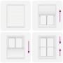 Estor Plisado blanco 110x150 cm Tela Ancho 109,4 cm Poliéster by , Blinds and blinds - Ref: Foro24-4015502, Price: 24,07 €, D...