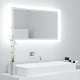 Weißer LED-Badezimmerspiegel aus Acryl, 80 x 8,5 x 37 cm von vidaXL, Badezimmerwaschtische - Ref: Foro24-804924, Preis: 61,50...