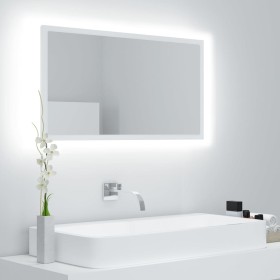 Weißer LED-Badezimmerspiegel aus Acryl, 80 x 8,5 x 37 cm von vidaXL, Badezimmerwaschtische - Ref: Foro24-804924, Preis: 62,44...