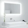Espejo de baño LED acrílico blanco 80x8,5x37 cm de vidaXL, Tocadores de baño - Ref: Foro24-804924, Precio: 61,50 €, Descuento: %