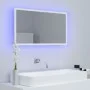 Espejo de baño LED acrílico blanco 80x8,5x37 cm de vidaXL, Tocadores de baño - Ref: Foro24-804924, Precio: 61,50 €, Descuento: %