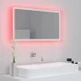 Espejo de baño LED acrílico blanco 80x8,5x37 cm de vidaXL, Tocadores de baño - Ref: Foro24-804924, Precio: 61,50 €, Descuento: %