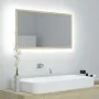 Espejo de baño acrílico color roble Sonoma 80x8,5x37 cm de vidaXL, Tocadores de baño - Ref: Foro24-804927, Precio: 43,12 €, D...