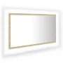 Espejo de baño acrílico color roble Sonoma 80x8,5x37 cm de vidaXL, Tocadores de baño - Ref: Foro24-804927, Precio: 43,12 €, D...
