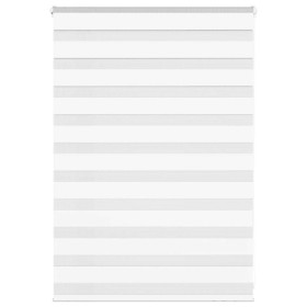 Estor cebra blanco 105x100 cm tejido ancho 100,9 cm poliéster by , Blinds and blinds - Ref: Foro24-4014730, Price: 20,34 €, D...
