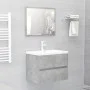 Armario de lavabo contrachapada gris hormigón 60x38,5x45 cm de vidaXL, Muebles de baño - Ref: Foro24-804741, Precio: 47,42 €,...