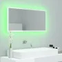 Glänzend weißer Acryl-LED-Badezimmerspiegel 90 x 8,5 x 37 cm von vidaXL, Badezimmerwaschtische - Ref: Foro24-804937, Preis: 5...