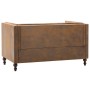 Sofá Chesterfield de 2 plazas tapizado tela aspecto ante marrón von , Sofas - Ref: Foro24-247156, Preis: 354,20 €, Rabatt: %