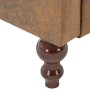 Sofá Chesterfield de 2 plazas tapizado tela aspecto ante marrón von , Sofas - Ref: Foro24-247156, Preis: 354,20 €, Rabatt: %