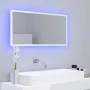 Glänzend weißer Acryl-LED-Badezimmerspiegel 90 x 8,5 x 37 cm von vidaXL, Badezimmerwaschtische - Ref: Foro24-804937, Preis: 5...