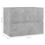 Betongrauer Sperrholz-Waschbeckenschrank 60x38,5x45 cm von vidaXL, Badezimmermöbel - Ref: Foro24-804741, Preis: 48,19 €, Raba...