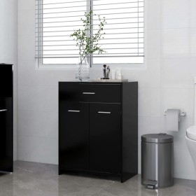 Badezimmerschrank aus schwarzem Sperrholz, 60 x 33 x 80 cm von vidaXL, Badezimmermöbel - Ref: Foro24-805025, Preis: 78,84 €, ...