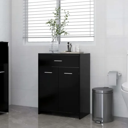 Badezimmerschrank aus schwarzem Sperrholz, 60 x 33 x 80 cm von vidaXL, Badezimmermöbel - Ref: Foro24-805025, Preis: 77,52 €, ...