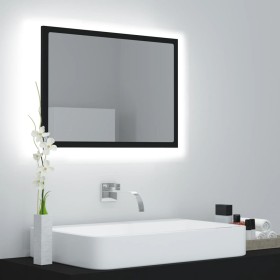 Espejo de baño acrílico negro brillo 60x8,5x37 cm de vidaXL, Tocadores de baño - Ref: Foro24-804917, Precio: 51,46 €, Descuen...