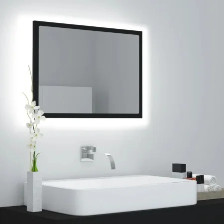 Espejo de baño acrílico negro brillo 60x8,5x37 cm de vidaXL, Tocadores de baño - Ref: Foro24-804917, Precio: 50,94 €, Descuen...