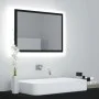 Espejo de baño acrílico negro brillo 60x8,5x37 cm de vidaXL, Tocadores de baño - Ref: Foro24-804917, Precio: 50,94 €, Descuen...