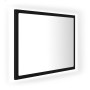 Black glossy acrylic bathroom mirror 60x8.5x37 cm by vidaXL, bathroom vanities - Ref: Foro24-804917, Price: 51,46 €, Discount: %