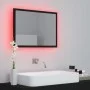 Espejo de baño acrílico negro brillo 60x8,5x37 cm de vidaXL, Tocadores de baño - Ref: Foro24-804917, Precio: 50,94 €, Descuen...