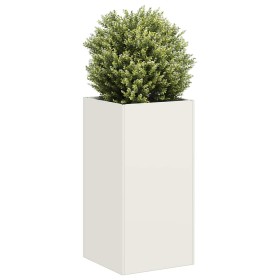 Jardinera de acero laminado en frío blanco 40x40x80 cm von , Töpfe und Pflanzgefäße - Ref: Foro24-860704, Preis: 84,70 €, Rab...