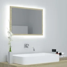 Badezimmerspiegel aus Sonoma-Eiche-Acryl, 60 x 8,5 x 37 cm von vidaXL, Badezimmerwaschtische - Ref: Foro24-804919, Preis: 39,...