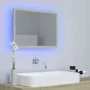 Badezimmerspiegel aus Sonoma-Eiche-Acryl, 60 x 8,5 x 37 cm von vidaXL, Badezimmerwaschtische - Ref: Foro24-804919, Preis: 39,...