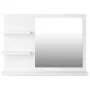 Espejo de baño madera contrachapada blanco 60x10,5x45 cm de vidaXL, Tocadores de baño - Ref: Foro24-805006, Precio: 43,03 €, ...