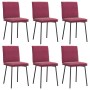 Sillas de comedor 6 unidades terciopelo rojo tinto de , Sillas de comedor - Ref: Foro24-3315619, Precio: 264,11 €, Descuento: %