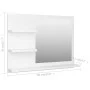 Espejo de baño madera contrachapada blanco 60x10,5x45 cm de vidaXL, Tocadores de baño - Ref: Foro24-805006, Precio: 43,03 €, ...