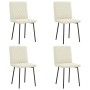 Sillas de comedor 4 unidades terciopelo crema de , Sillas de comedor - Ref: Foro24-3315212, Precio: 209,97 €, Descuento: %