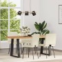 Sillas de comedor 4 unidades terciopelo crema de , Sillas de comedor - Ref: Foro24-3315212, Precio: 209,97 €, Descuento: %