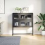 Aparador de acero laminado en frío negro 100,5x39x107 cm by , Sideboards - Ref: Foro24-853422, Price: 131,58 €, Discount: %
