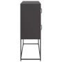 Aparador de acero laminado en frío negro 100,5x39x107 cm by , Sideboards - Ref: Foro24-853422, Price: 131,58 €, Discount: %