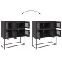 Aparador de acero laminado en frío negro 100,5x39x107 cm by , Sideboards - Ref: Foro24-853422, Price: 131,58 €, Discount: %