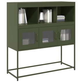 Aparador de acero laminado en frío verde oliva 100,5x39x107 cm von , Sideboards - Ref: Foro24-853420, Preis: 121,63 €, Rabatt: %