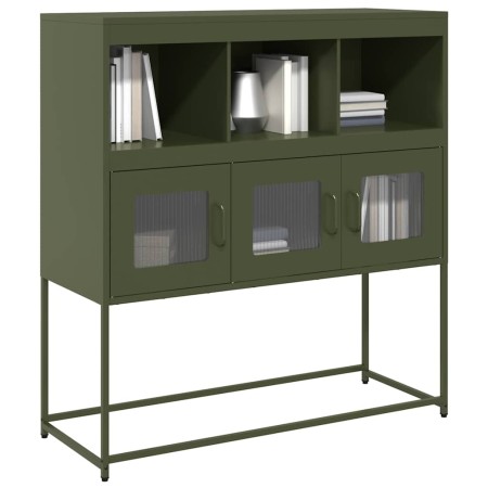 Aparador de acero laminado en frío verde oliva 100,5x39x107 cm von , Sideboards - Ref: Foro24-853420, Preis: 121,63 €, Rabatt: %