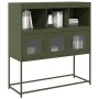 Aparador de acero laminado en frío verde oliva 100,5x39x107 cm von , Sideboards - Ref: Foro24-853420, Preis: 121,63 €, Rabatt: %