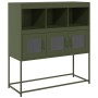 Aparador de acero laminado en frío verde oliva 100,5x39x107 cm von , Sideboards - Ref: Foro24-853420, Preis: 121,63 €, Rabatt: %