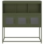 Aparador de acero laminado en frío verde oliva 100,5x39x107 cm von , Sideboards - Ref: Foro24-853420, Preis: 121,63 €, Rabatt: %