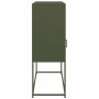 Aparador de acero laminado en frío verde oliva 100,5x39x107 cm de , Aparadores - Ref: Foro24-853420, Precio: 94,44 €