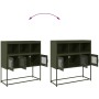 Aparador de acero laminado en frío verde oliva 100,5x39x107 cm von , Sideboards - Ref: Foro24-853420, Preis: 121,63 €, Rabatt: %