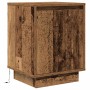 Mesilla de noche con luces LED madera vieja 38x34x50 cm de , Mesitas de noche - Ref: Foro24-861279, Precio: 45,24 €, Descuent...