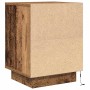Mesilla de noche con luces LED madera vieja 38x34x50 cm de , Mesitas de noche - Ref: Foro24-861279, Precio: 45,24 €, Descuent...