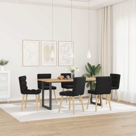 Sillas de comedor giratorias 6 unidades tela negras by , dining chairs - Ref: Foro24-3315665, Price: 321,87 €, Discount: %